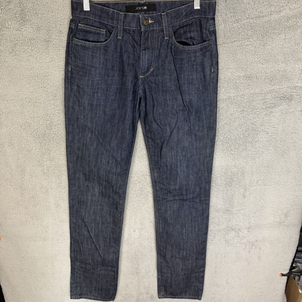 Joes Jeans Mens 30x34 Blue Straight‎ Slim Fit Dark Wash Narrow Stretch Brixton